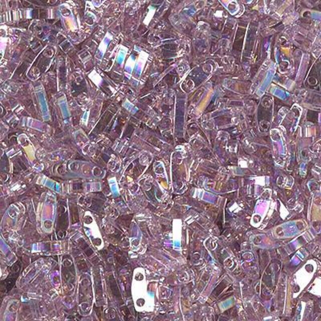 Miyuki Quarter Tila Bead, QTL-0256, Transparent Smoky Amethyst AB